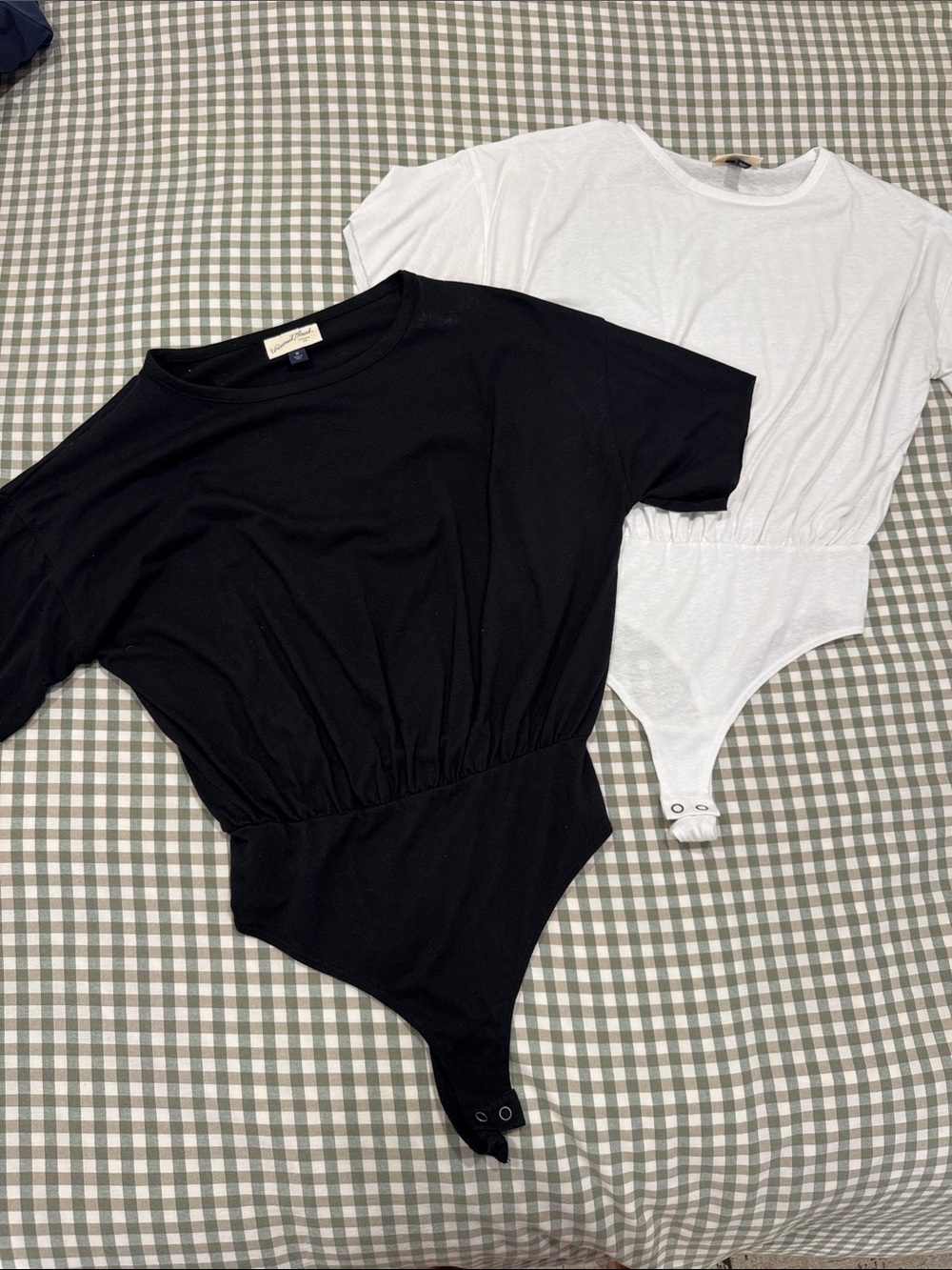 Universal Thread Black & White Crewneck bodysuit tees
